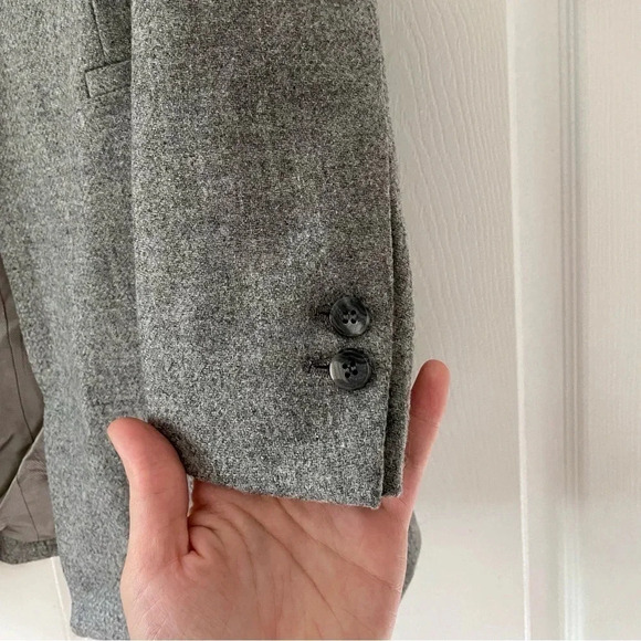 Grey Zara Lambswool Peacoat - Picture 5 of 9